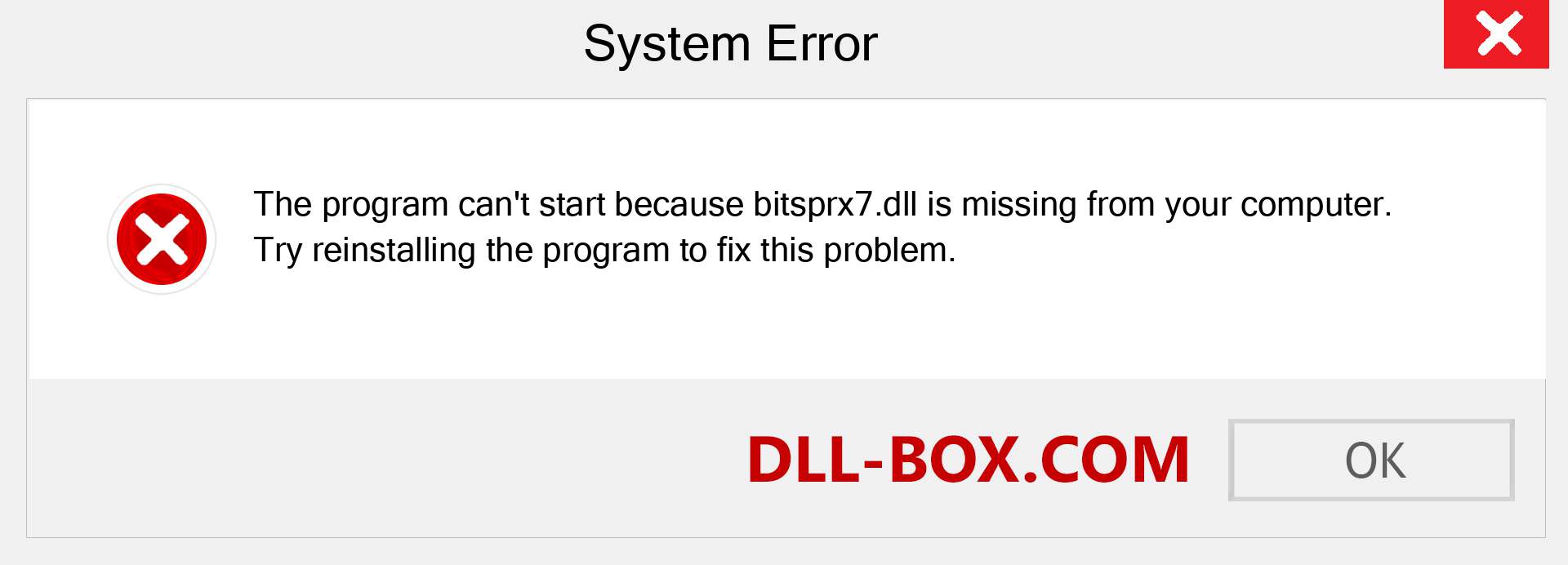  bitsprx7.dll file is missing?. Download for Windows 7, 8, 10 - Fix  bitsprx7 dll Missing Error on Windows, photos, images